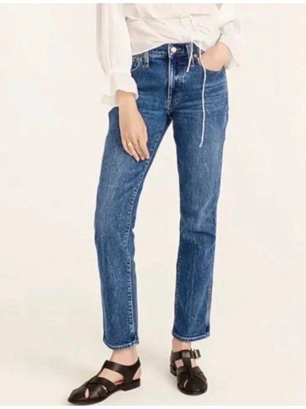 J.Crew 9" Mid-Rise Vintage Slim Straight Jeans Catskill Wash - Picture 2 of 5